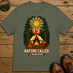 Nature Called I Answered — Vintage Campfire Camping Tee