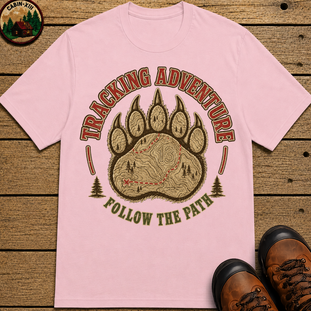 Tracking Adventure Follow the Path — Vintage Bear Paw Hiking Tee