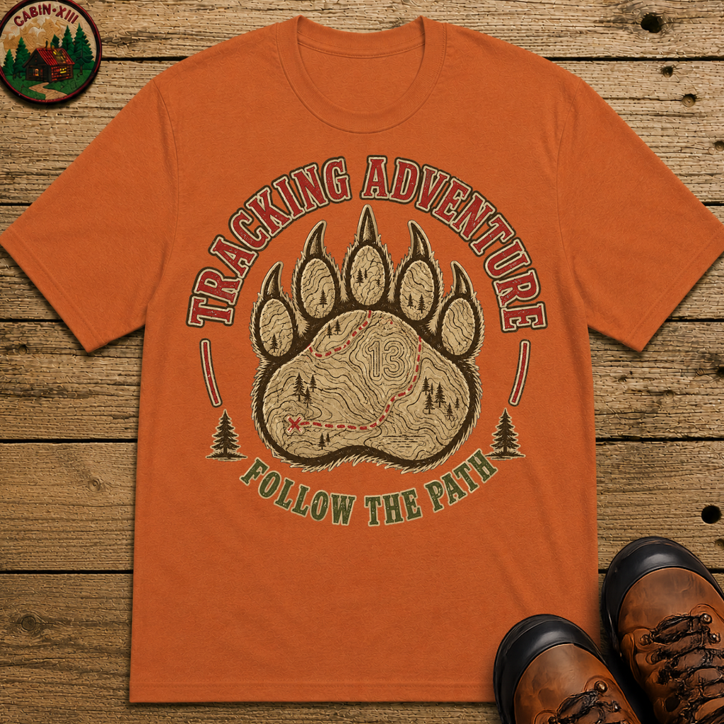 Tracking Adventure Follow the Path — Vintage Bear Paw Hiking Tee