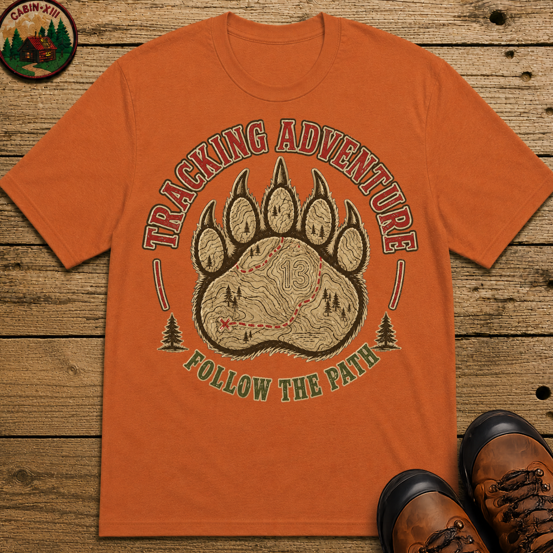 Tracking Adventure Follow the Path — Vintage Bear Paw Hiking Tee