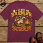 If You See Me Running Scram Funny Beekeeping Shirt