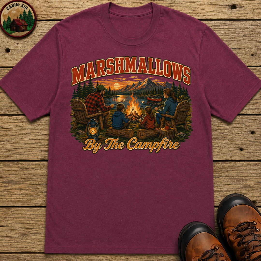 Marshmallows by the Campfire — Vintage Family Camping Tee