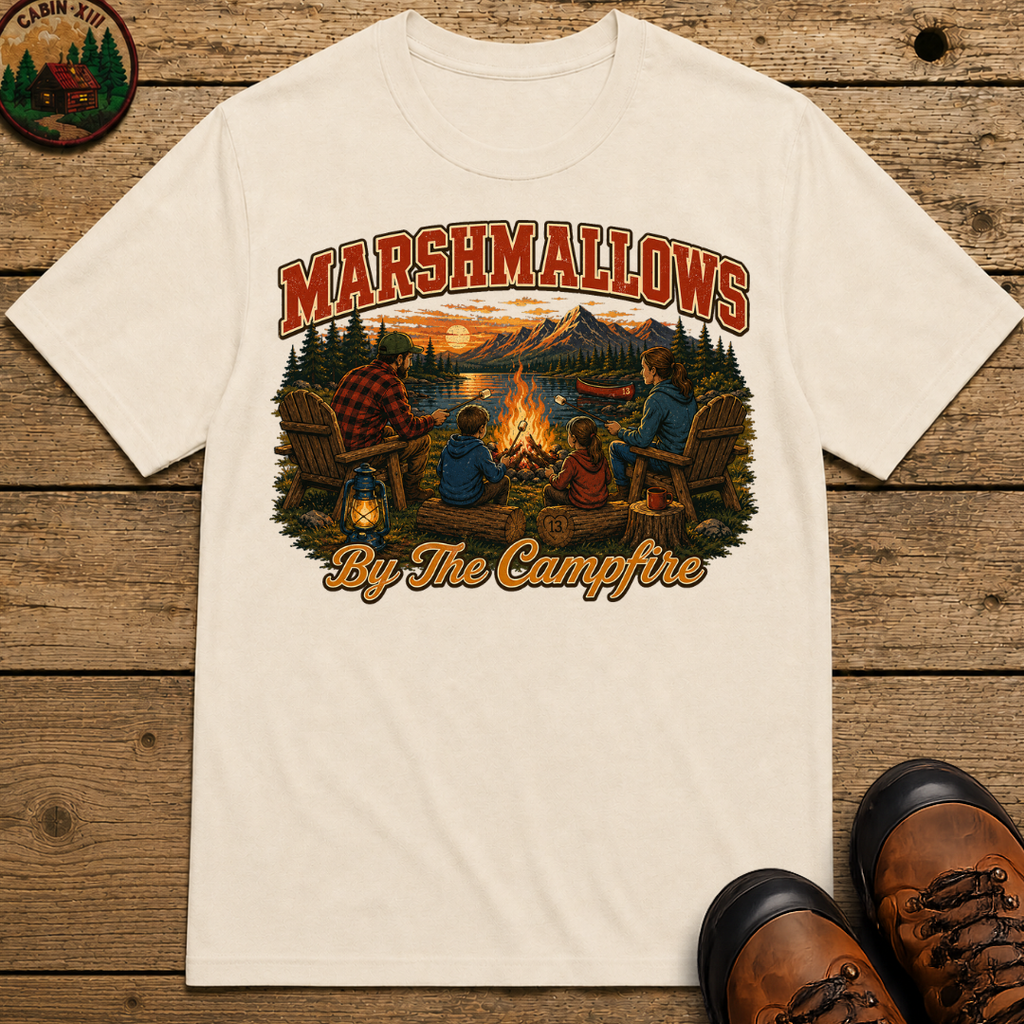 Marshmallows by the Campfire — Vintage Family Camping Tee