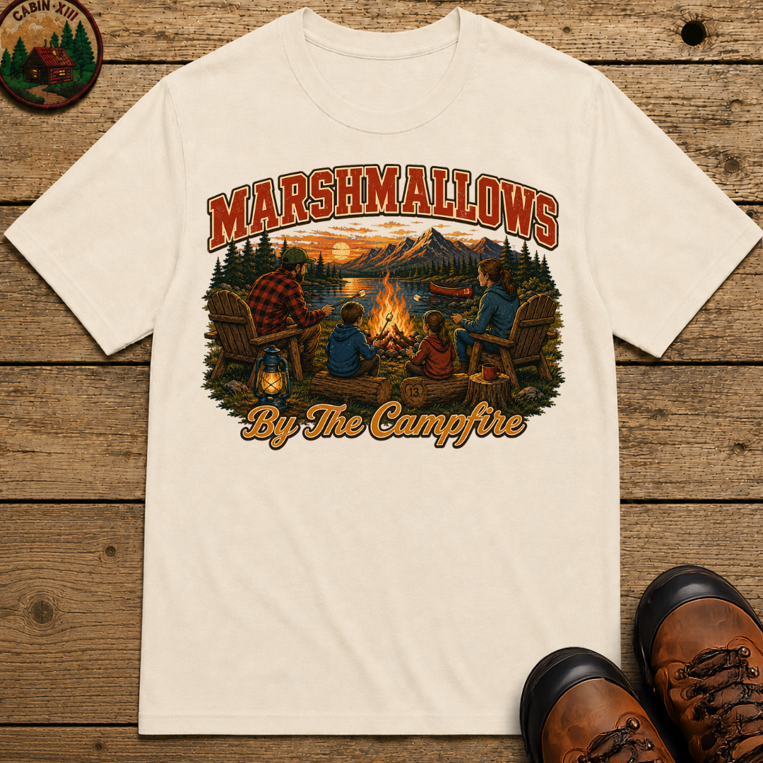 Marshmallows by the Campfire — Vintage Family Camping Tee