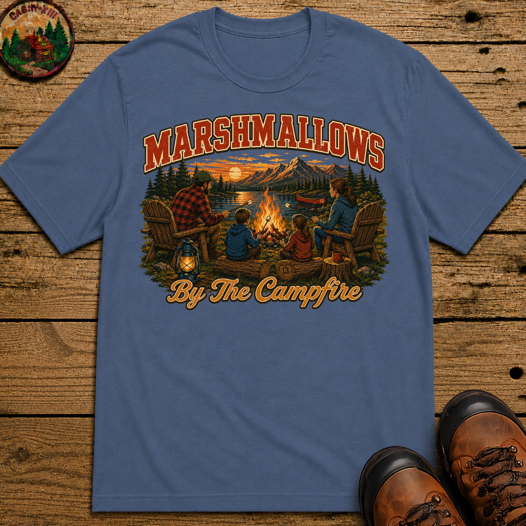 Marshmallows by the Campfire — Vintage Family Camping Tee