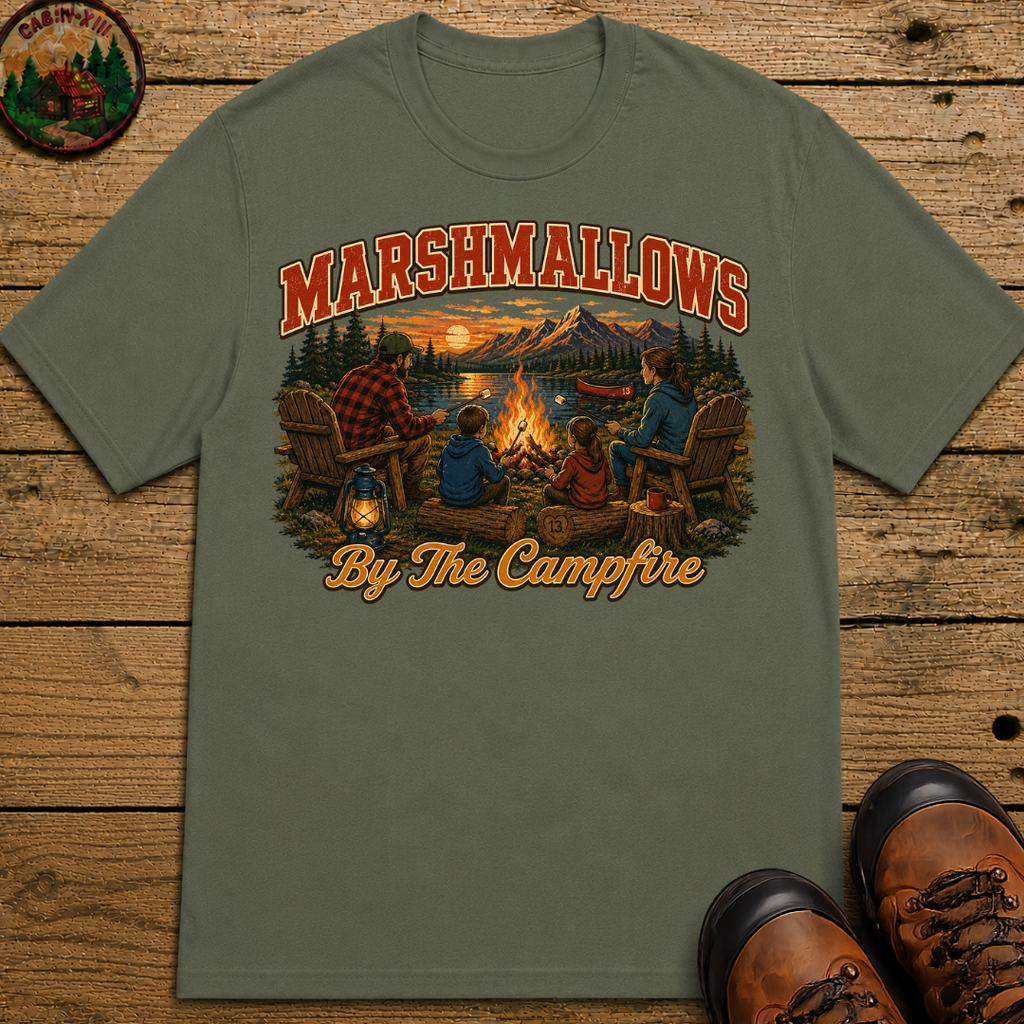 Marshmallows by the Campfire — Vintage Family Camping Tee