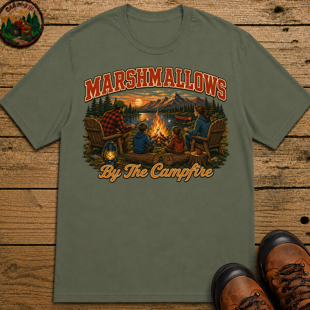 Marshmallows by the Campfire — Vintage Family Camping Tee
