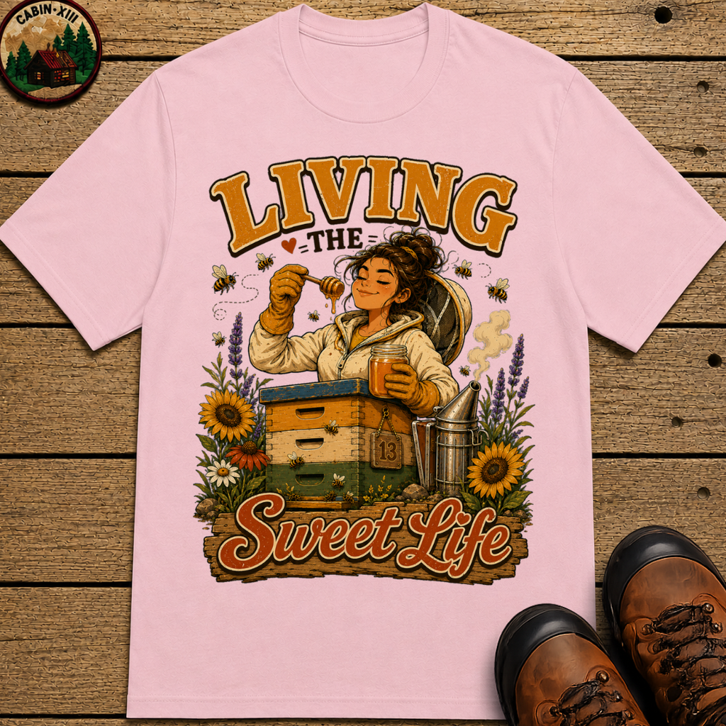 Living the Sweet Life Funny Beekeeping Shirt — Beekeeper Tee