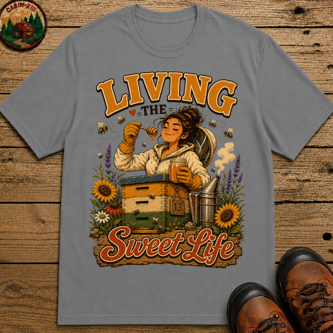 Living the Sweet Life Funny Beekeeping Shirt — Beekeeper Tee