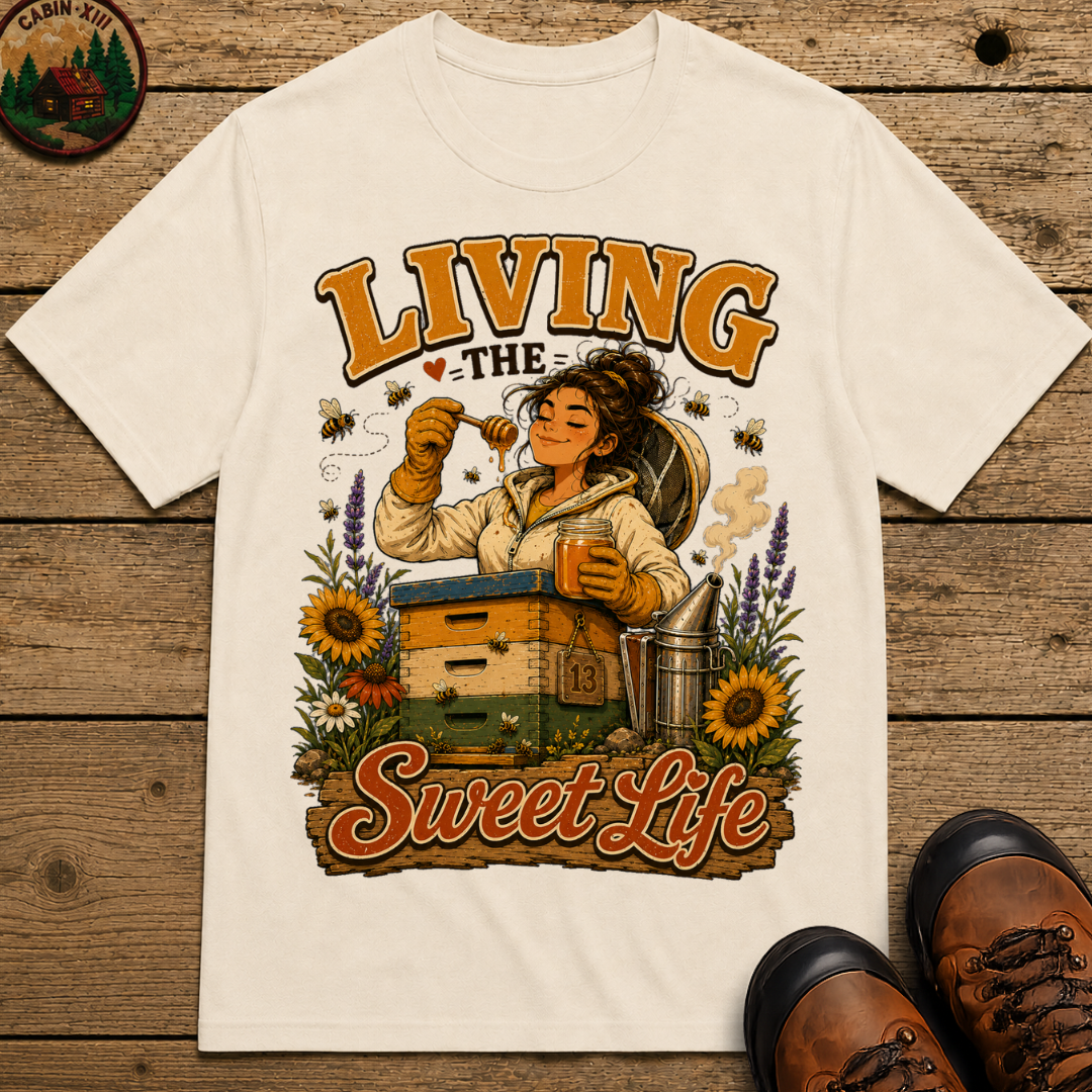 Living the Sweet Life Funny Beekeeping Shirt — Beekeeper Tee