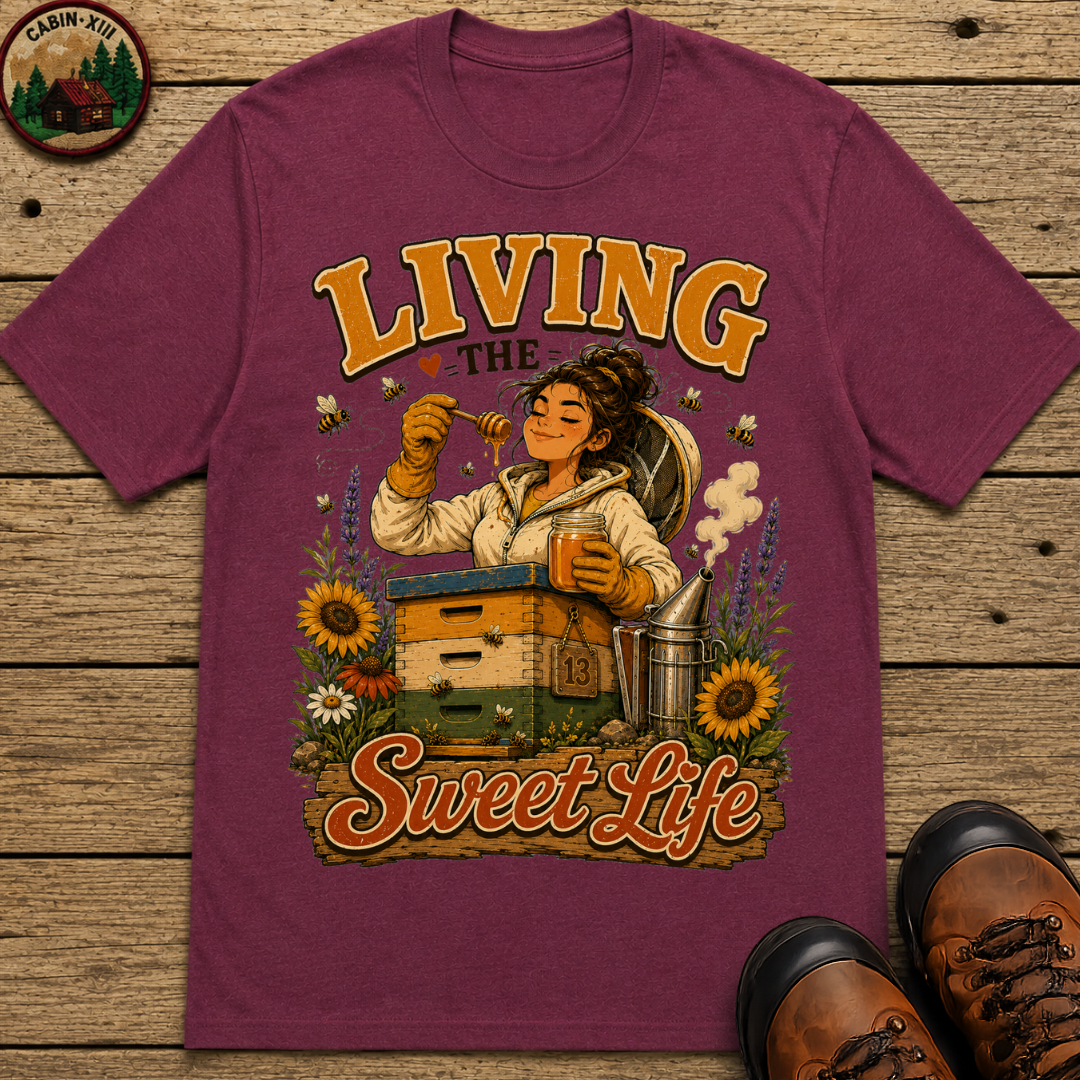 Living the Sweet Life Funny Beekeeping Shirt — Beekeeper Tee