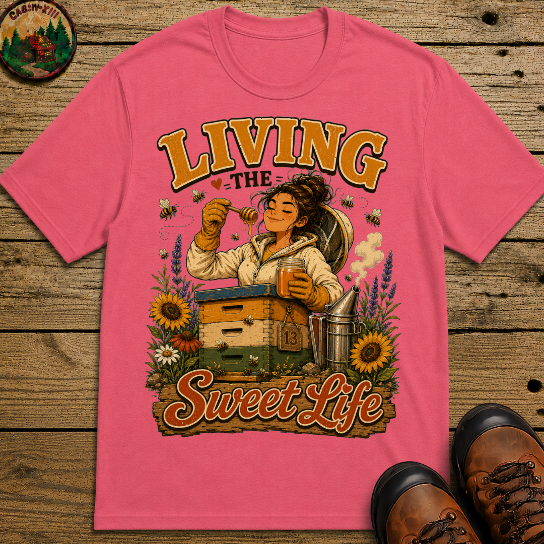 Living the Sweet Life Funny Beekeeping Shirt — Beekeeper Tee