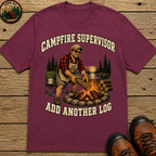 Campfire Supervisor Add Another Log — Funny Camping Dad Tee