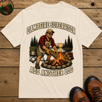 Campfire Supervisor Add Another Log — Funny Camping Dad Tee