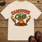 Campfire and Chill — Vintage Camping Marshmallow Humor Tee