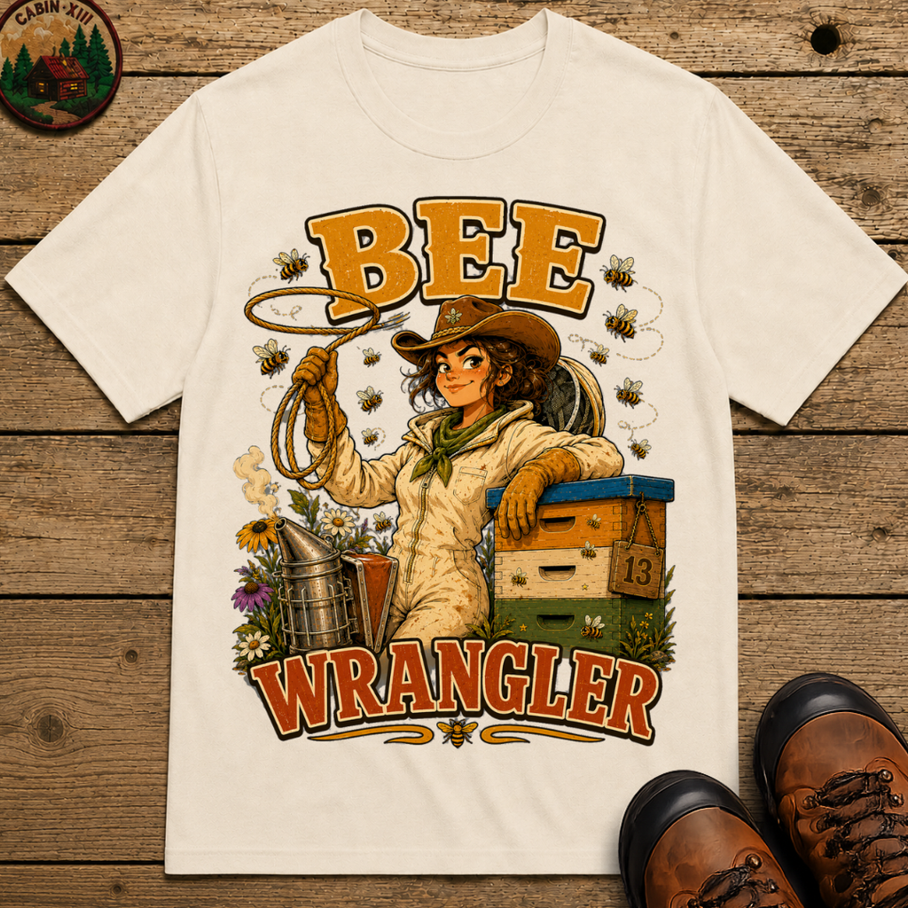 Bee Wrangler Funny Beekeeping Shirt — Vintage Beekeeper Tee