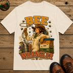 Bee Wrangler Funny Beekeeping Shirt — Vintage Beekeeper Tee