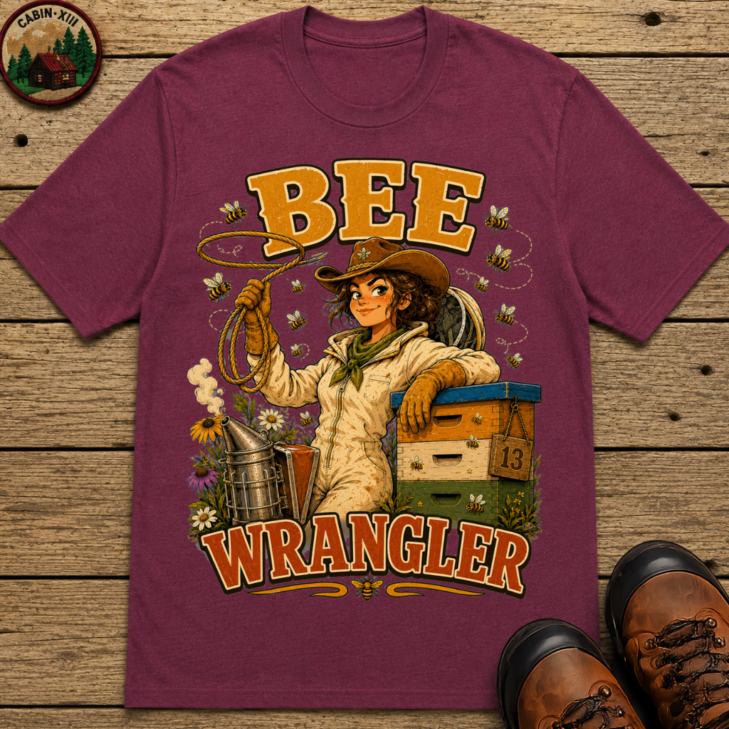 Bee Wrangler Funny Beekeeping Shirt — Vintage Beekeeper Tee