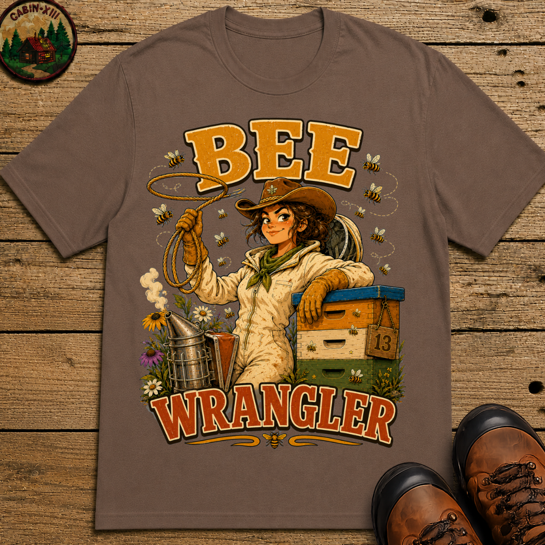 Bee Wrangler Funny Beekeeping Shirt — Vintage Beekeeper Tee