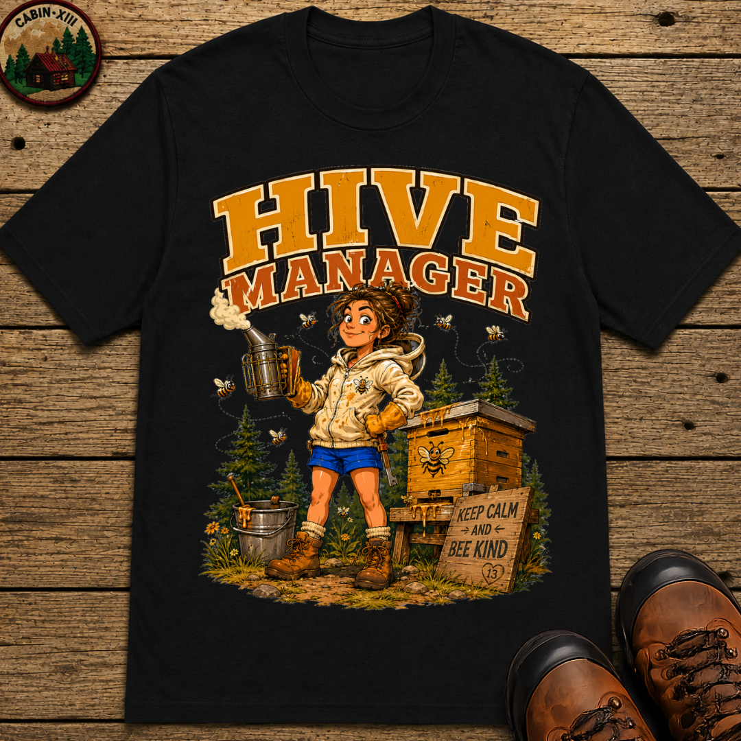 Hive Manager Funny Beekeeping Shirt — Keep Calm and Bee Kind Tee