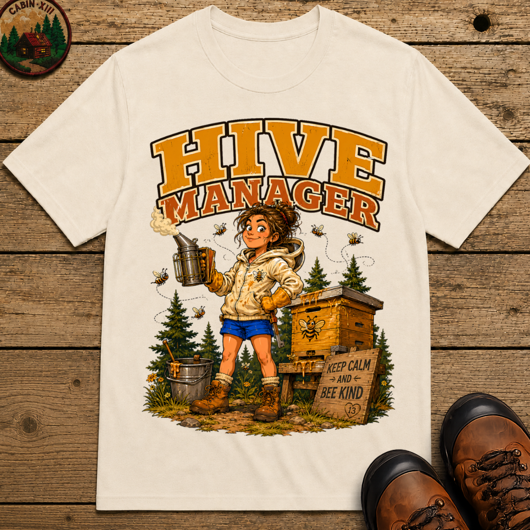 Hive Manager Funny Beekeeping Shirt — Keep Calm and Bee Kind Tee