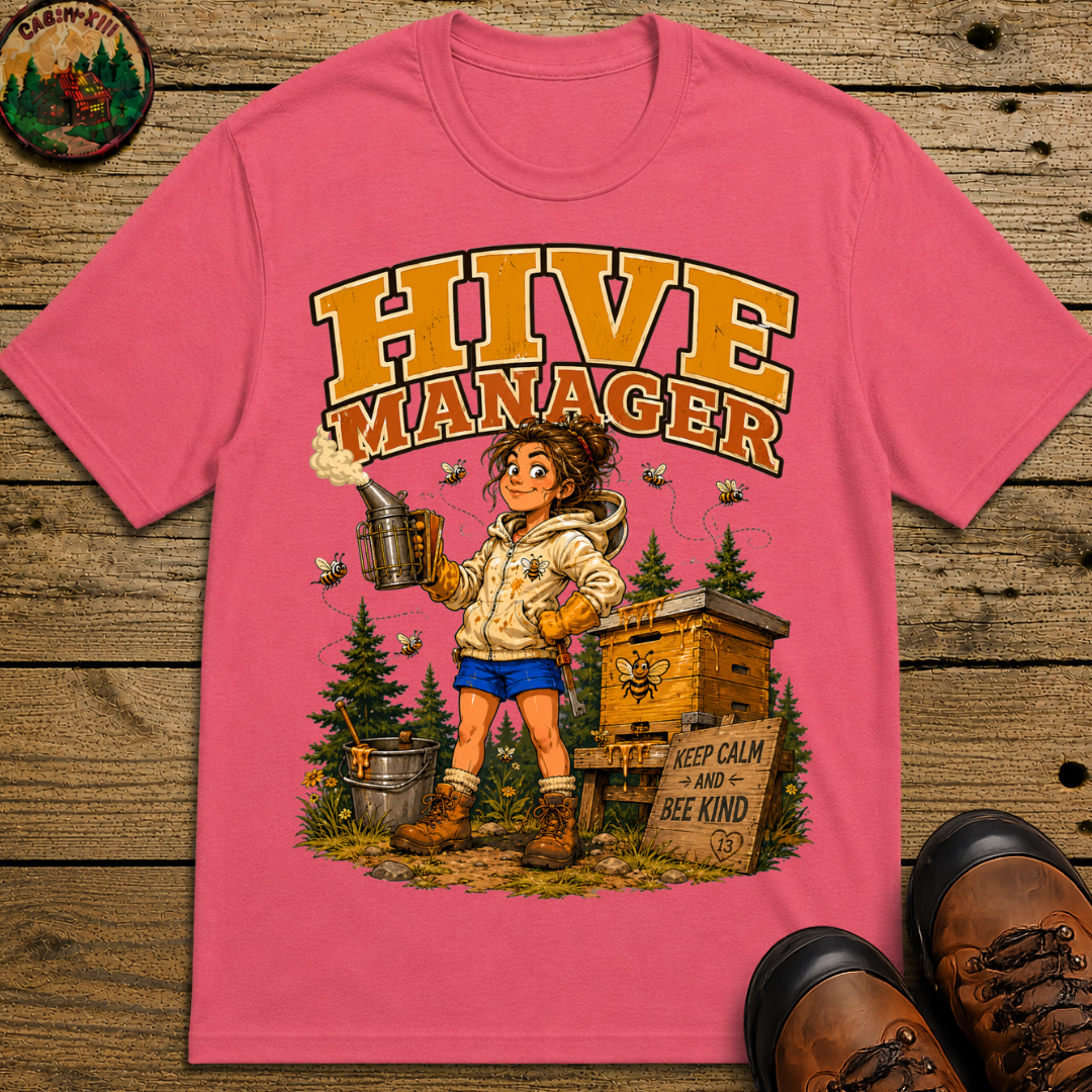 Hive Manager Funny Beekeeping Shirt — Keep Calm and Bee Kind Tee