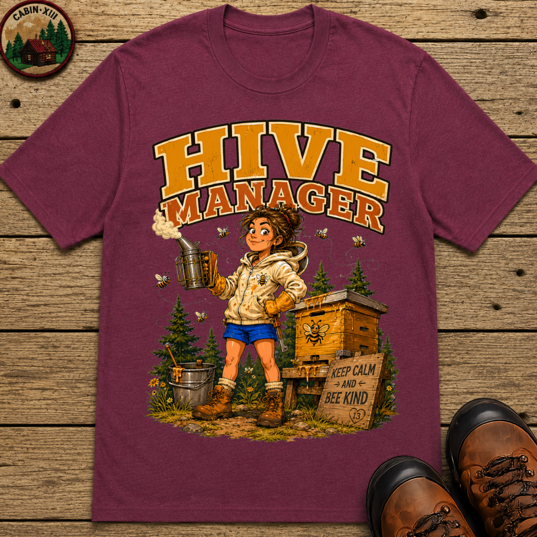 Hive Manager Funny Beekeeping Shirt — Keep Calm and Bee Kind Tee