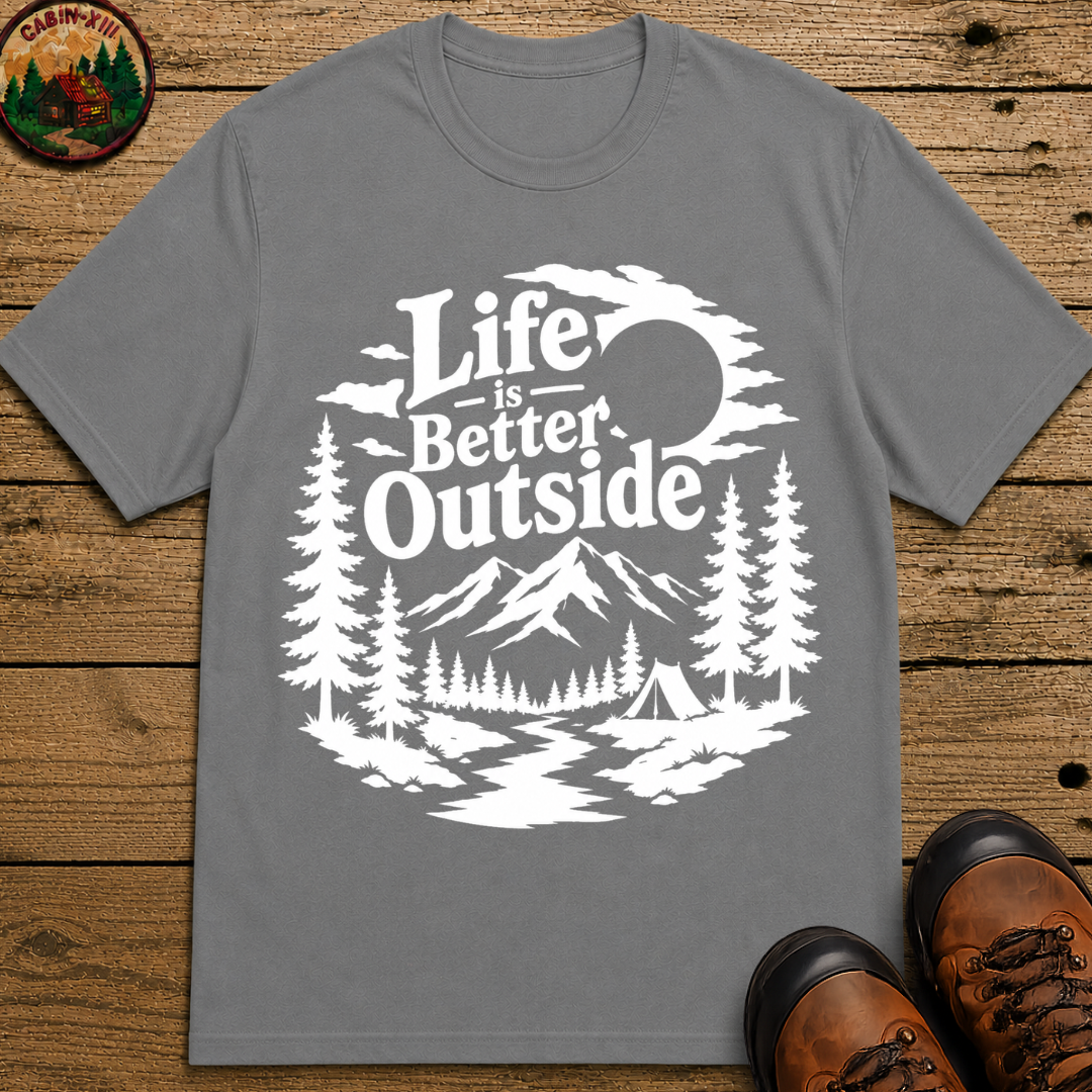Life Is Better Outside Shirt — Vintage Outdoor Camping Tee