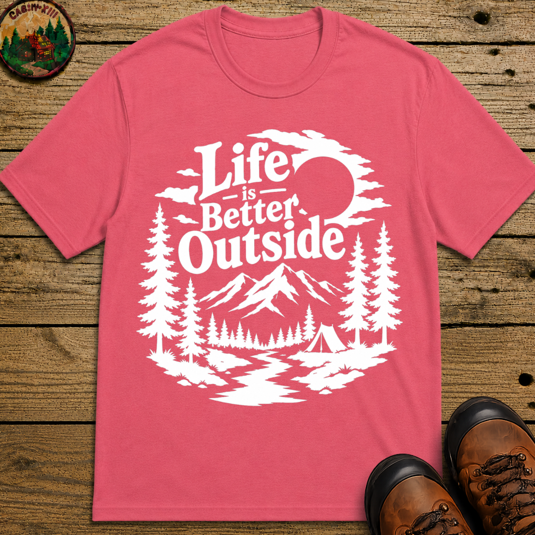Life Is Better Outside Shirt — Vintage Outdoor Camping Tee
