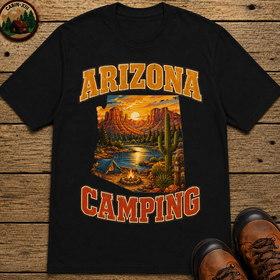 Arizona Camping Shirt — Red Rock Canyon Vintage Outdoor Tee