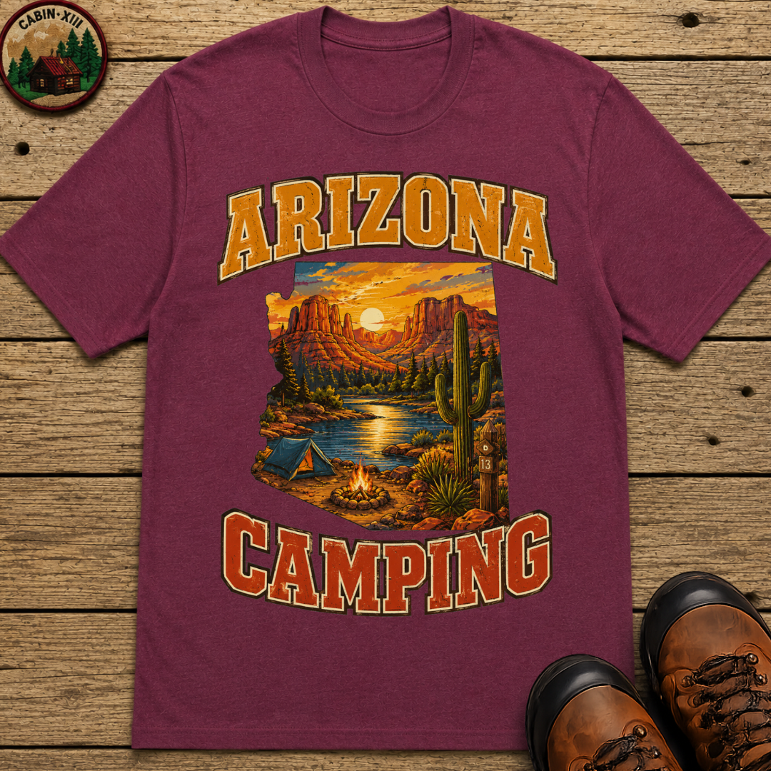 Arizona Camping Shirt — Red Rock Canyon Vintage Outdoor Tee
