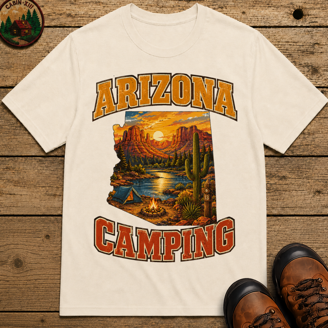 Arizona Camping Shirt — Red Rock Canyon Vintage Outdoor Tee
