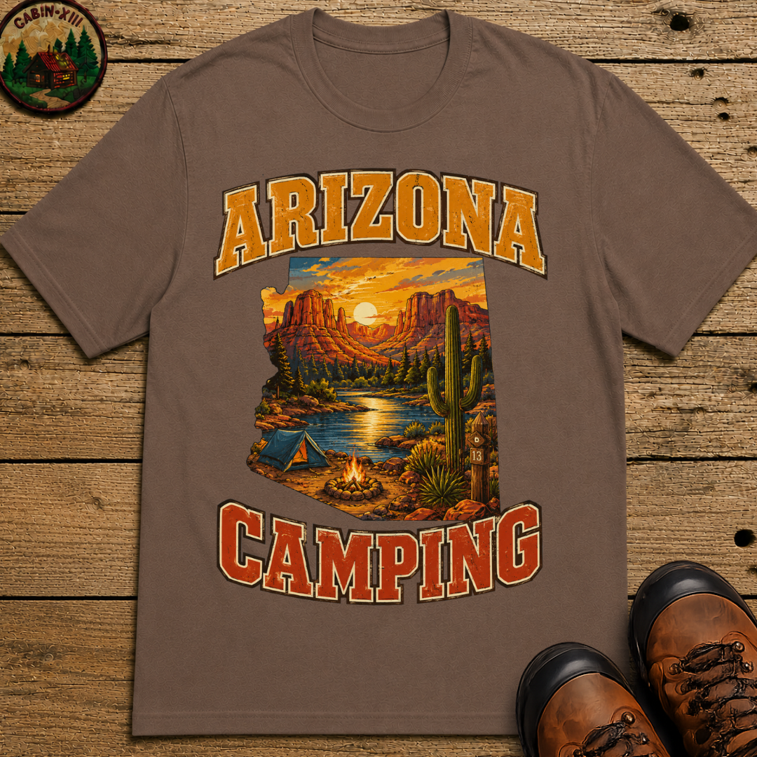 Arizona Camping Shirt — Red Rock Canyon Vintage Outdoor Tee