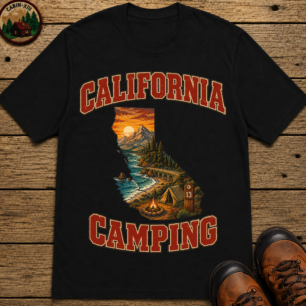 California Camping Shirt — Coastal Mountains Vintage Outdoor Tee