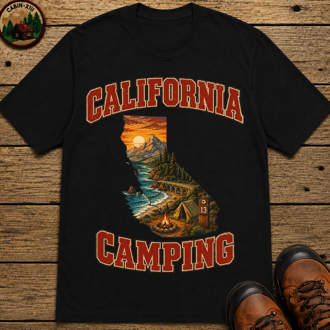 California Camping Shirt — Coastal Mountains Vintage Outdoor Tee
