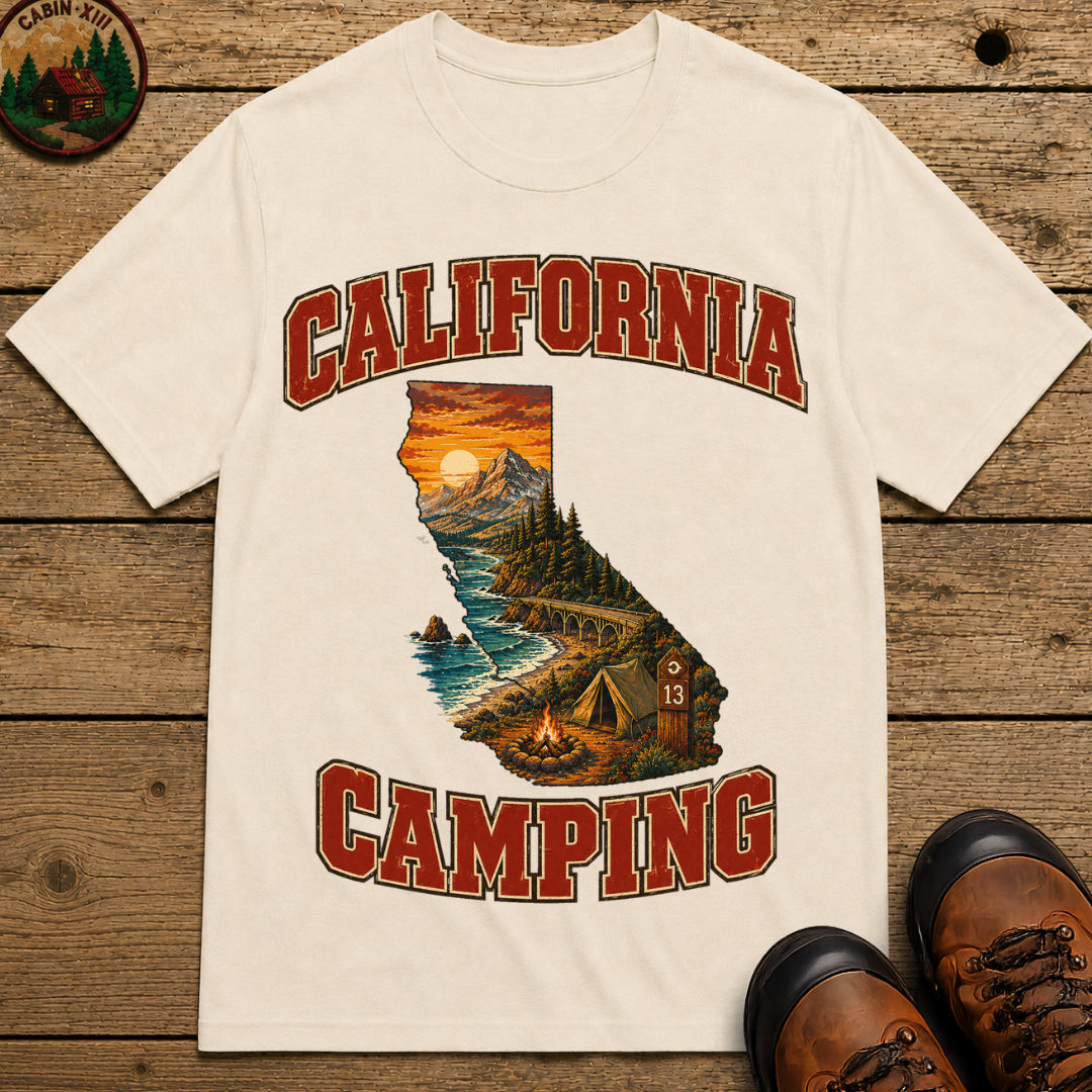 California Camping Shirt — Coastal Mountains Vintage Outdoor Tee