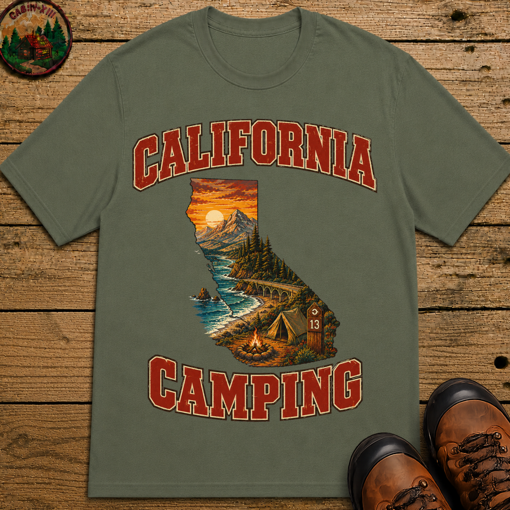 California Camping Shirt — Coastal Mountains Vintage Outdoor Tee