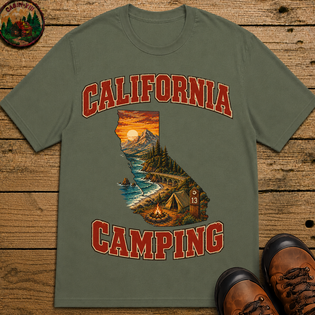 California Camping Shirt — Coastal Mountains Vintage Outdoor Tee