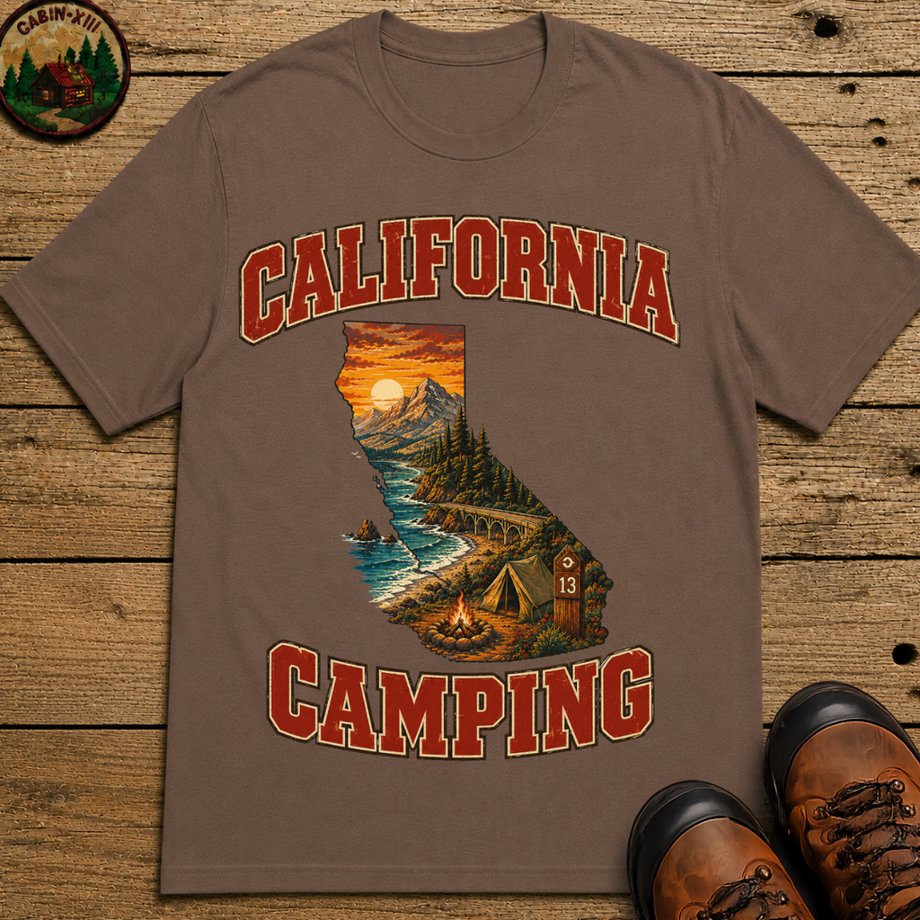 California Camping Shirt — Coastal Mountains Vintage Outdoor Tee