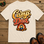 Camp Dad Funny Camping Shirt — Vintage Campfire Father Tee