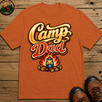 Camp Dad Funny Camping Shirt — Vintage Campfire Father Tee