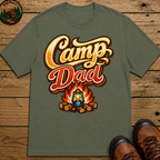 Camp Dad Funny Camping Shirt — Vintage Campfire Father Tee