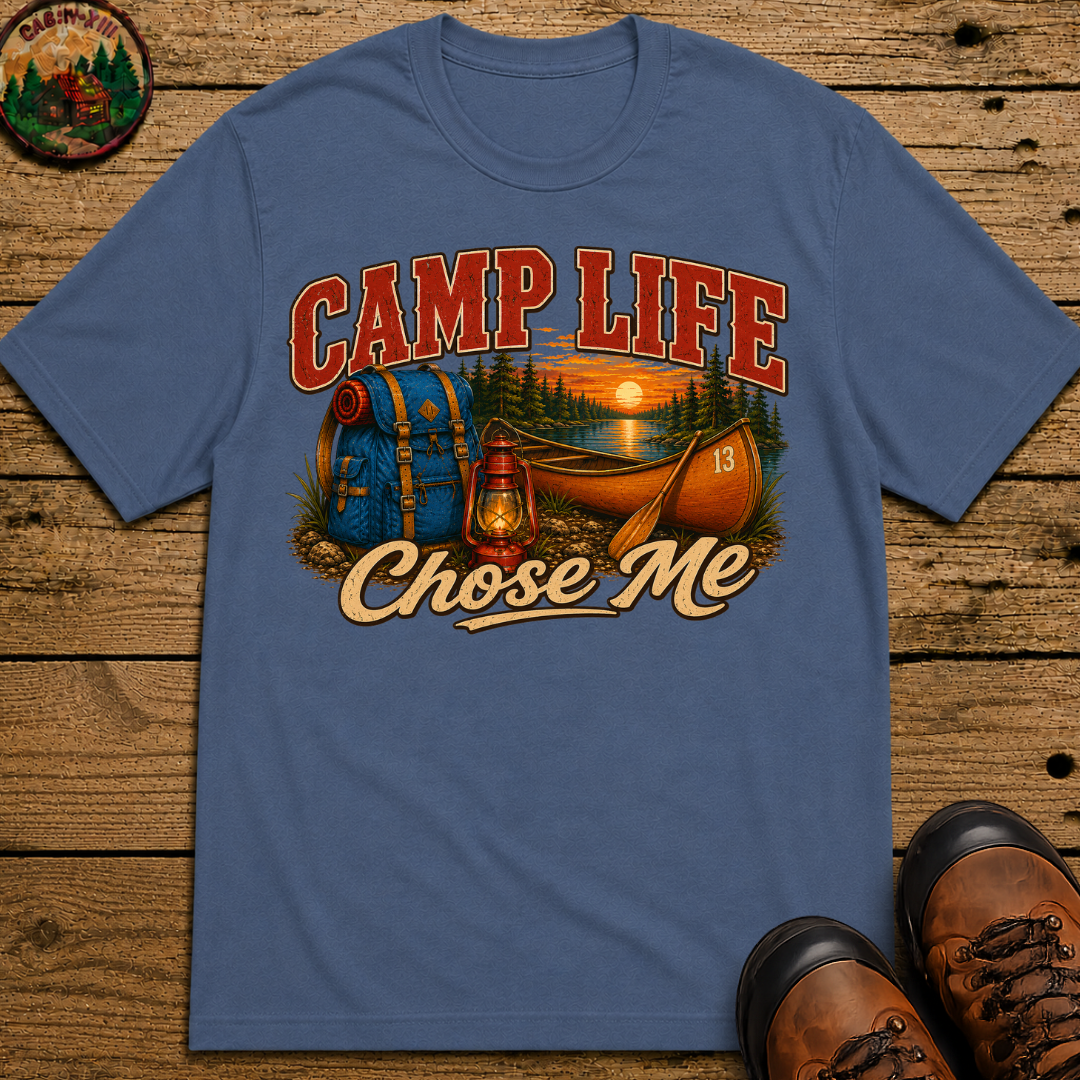 Camp Life Chose Me Vintage Camping Shirt — Outdoor Lake Tee
