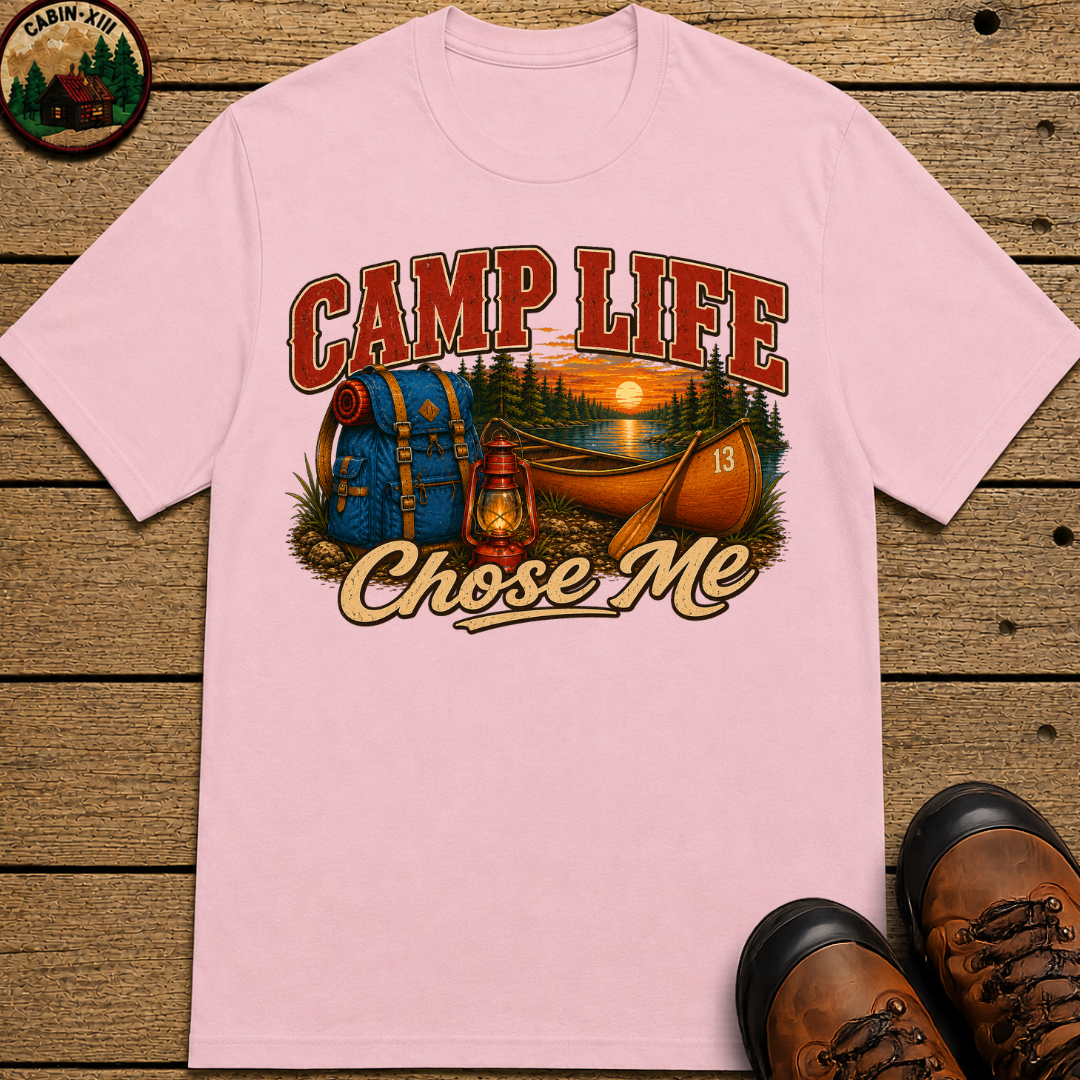 Camp Life Chose Me Vintage Camping Shirt — Outdoor Lake Tee
