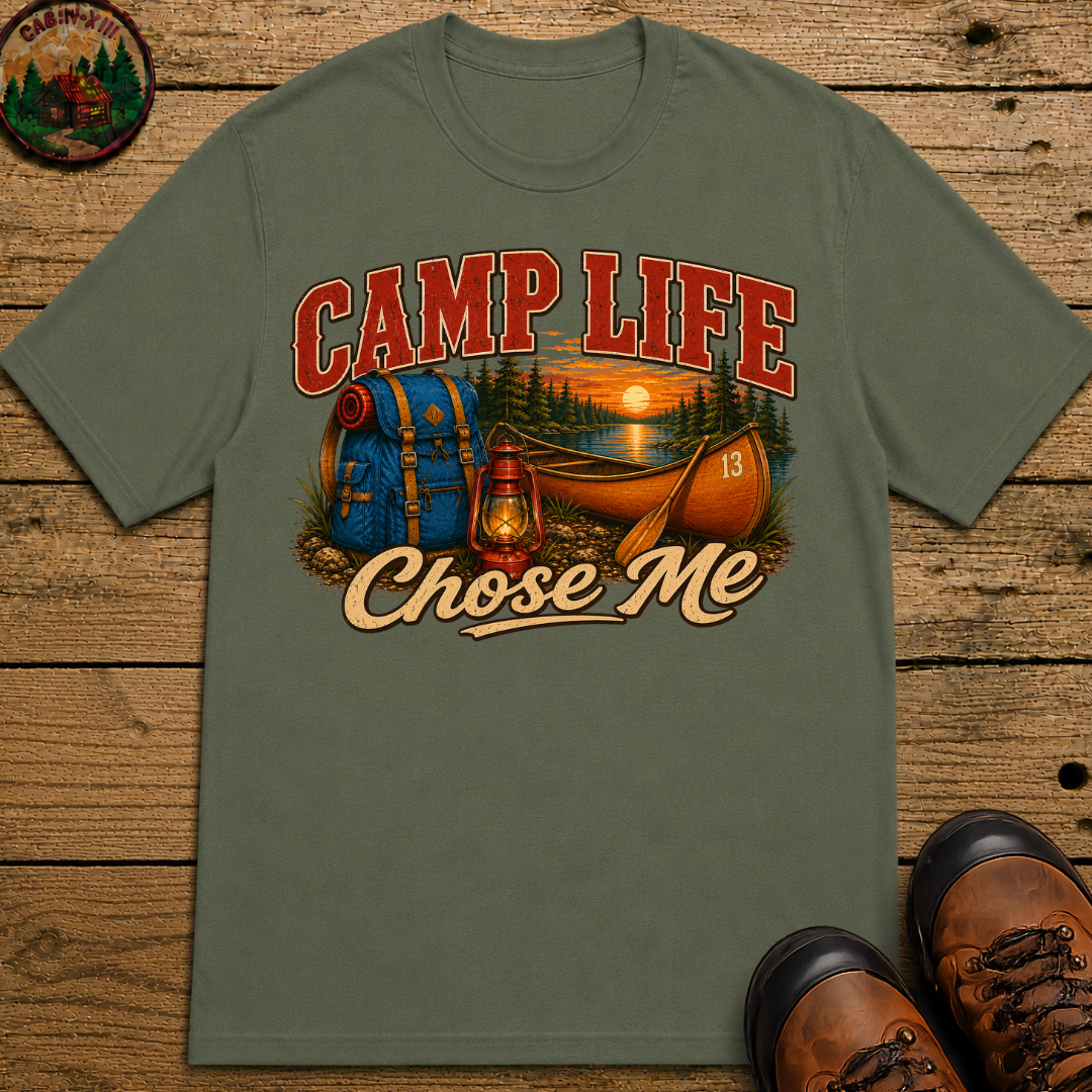 Camp Life Chose Me Vintage Camping Shirt — Outdoor Lake Tee