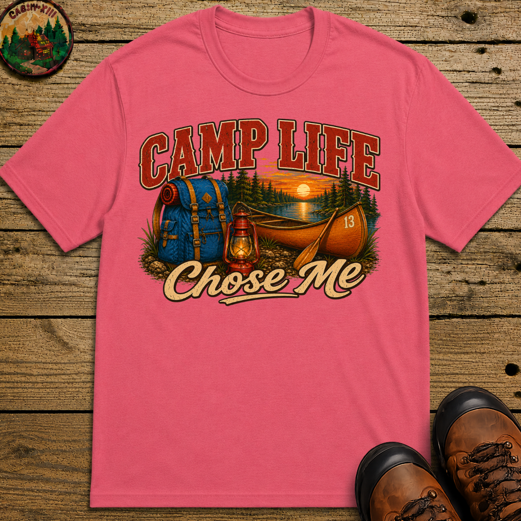 Camp Life Chose Me Vintage Camping Shirt — Outdoor Lake Tee