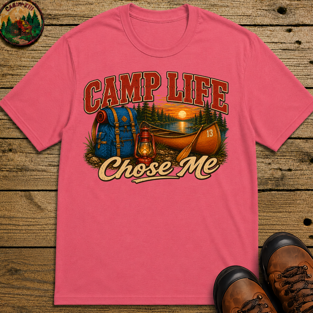 Camp Life Chose Me Vintage Camping Shirt — Outdoor Lake Tee