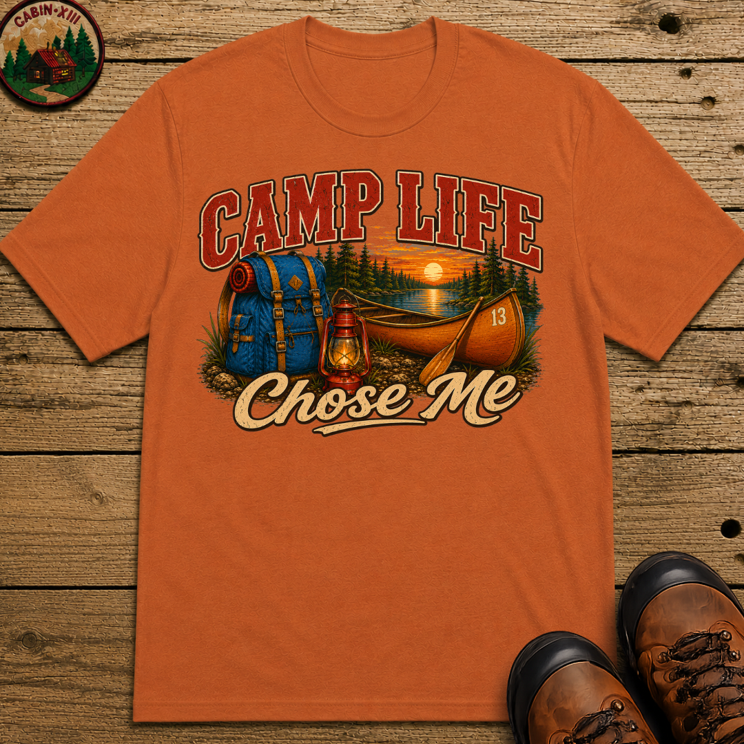 Camp Life Chose Me Vintage Camping Shirt — Outdoor Lake Tee