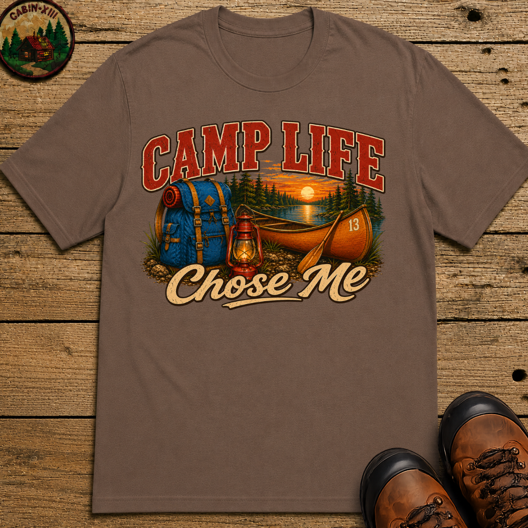 Camp Life Chose Me Vintage Camping Shirt — Outdoor Lake Tee