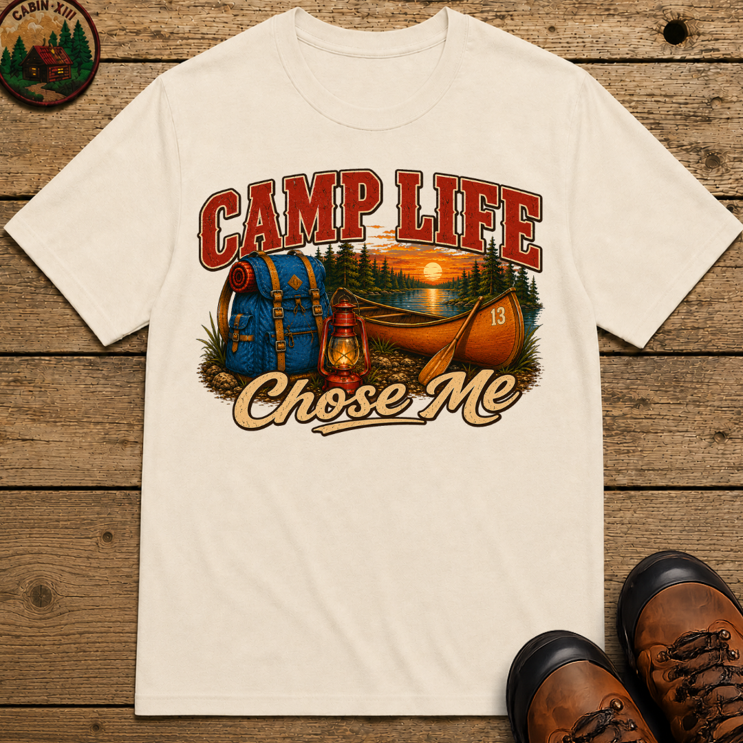 Camp Life Chose Me Vintage Camping Shirt — Outdoor Lake Tee